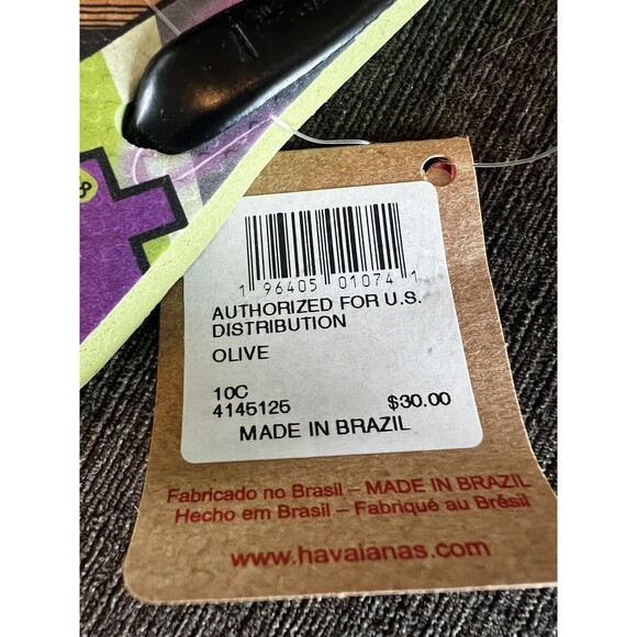 Havaianas Kids Minecraft Enderman Flip Flops Size 10C Green Purple NWT - Picture 4 of 4